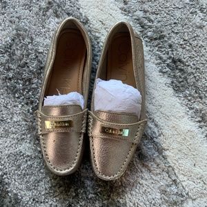Metallic Gold Calvin Klein Flat size 6
